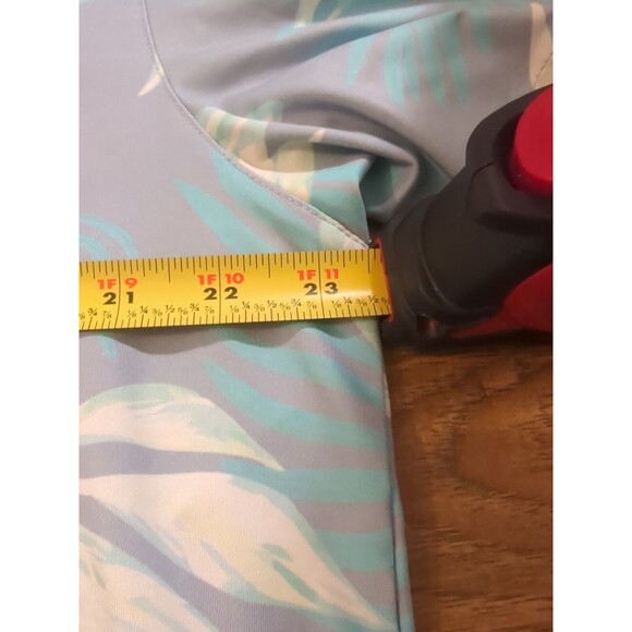 Tropical Bros Polo Shirt Mens Large Stretch Performance Floral Aloha Golf Palms - Picture 3 of 5